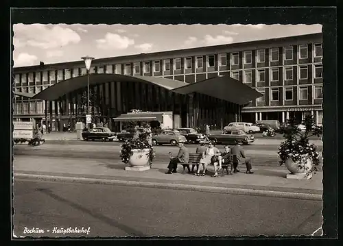 AK Bochum, Strassenpartie am Hauptbahnhof