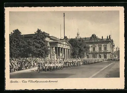 AK Berlin, Wachparade, Unter den Linden an der Neuen Wache