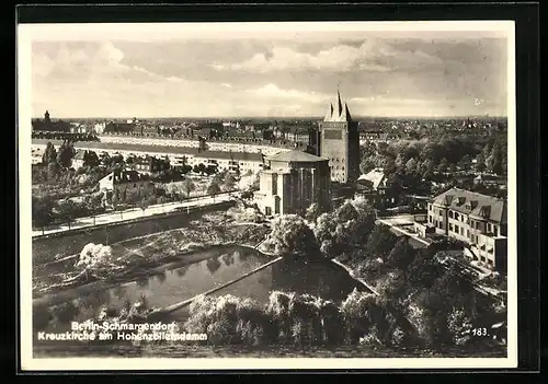 AK Berlin-Schmargendorf, Kreuzkirche am Hohenzollerndamm