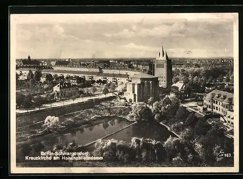 AK Berlin-Schmargendorf, Kreuzkirche am Hohenzollerndamm