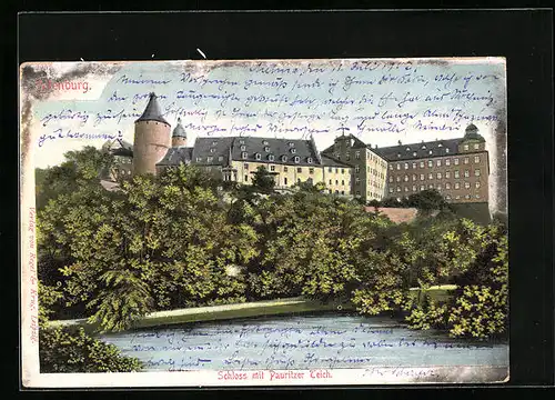 AK Altenburg, Schloss mit Pauritzer Teich