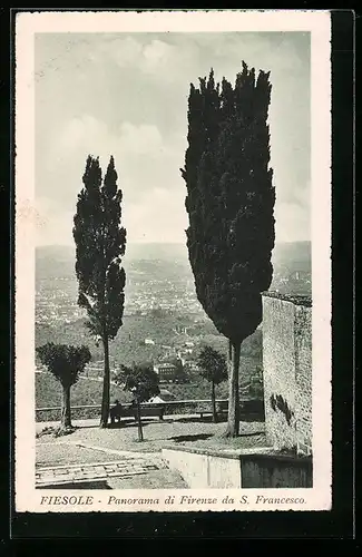 AK Fiesole, Panorama di Firenze da S. Francesco
