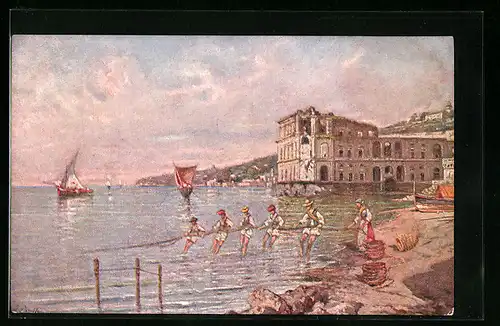 AK Napoli, Posillipo con Palazzo Donn`Anna