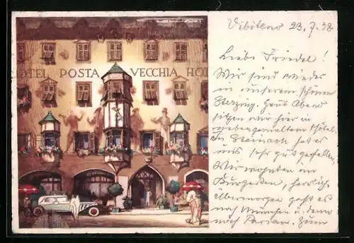 Künstler-AK Vipiteno, Hotel Centrale