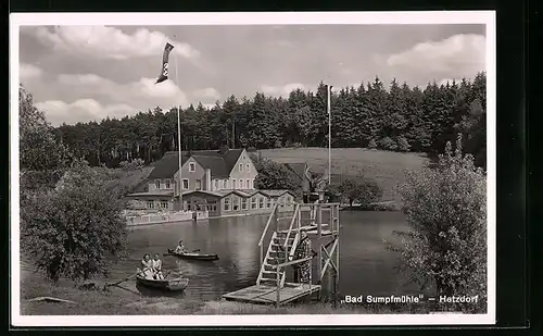AK Hetzdorf, Café und Restaurant Bad Sumpfmühle mit 