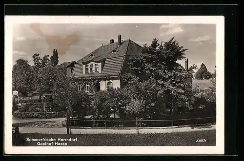 AK Herrndorf, Gasthof Hasse mit Garten