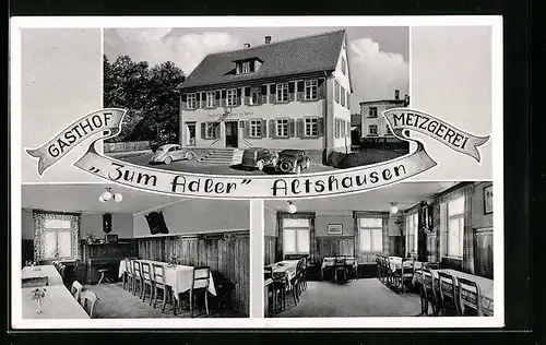 AK Altshausen, Gasthof-Metzgerei Zum Adler, Bes.: M. Stützle