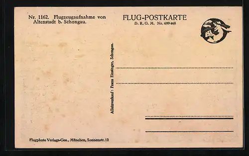 AK Altenstadt b. Schongau, Ortsansicht vom Flugzeug aus