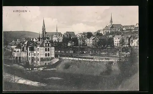 AK Kirchen, Ortsansicht mit Kirche