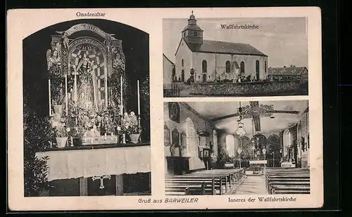 AK Barweiler, Inneres der Wallfahrtskirche, Gnadenaltar