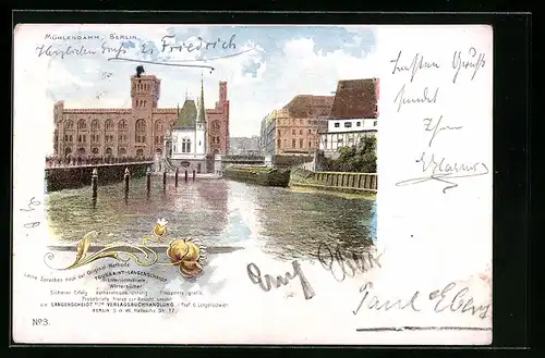 Lithographie Berlin, Partie am Mühlendamm
