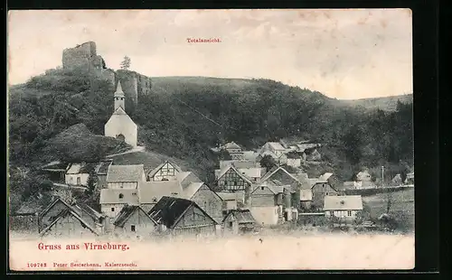 AK Virneburg, Totalansicht mit Kirche