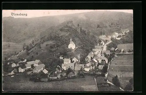 AK Virneburg, Ortsansicht aus der Vogelschau