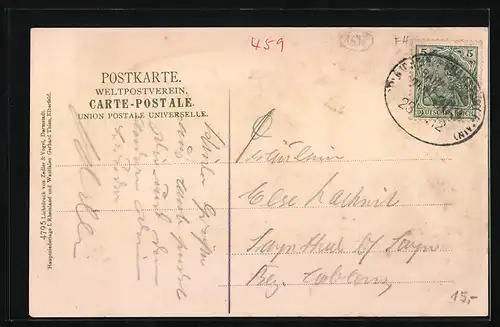 AK Caub, Elslein von Caub, Marktplatz