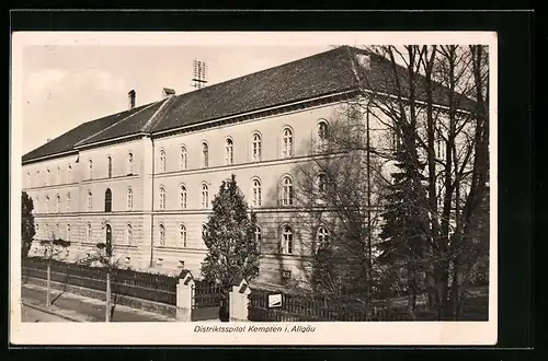 AK Kempten i. Allgäu, Blick auf das Distriktsspital