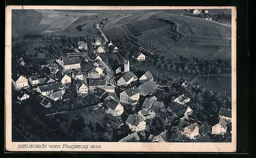 AK Neukirch, Ortsansicht vom Flugzeug aus