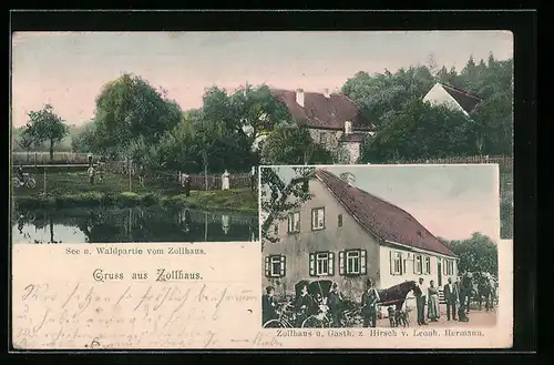 AK Zollhaus, Gasthaus zum Hirsch v. Leonhard Hermann