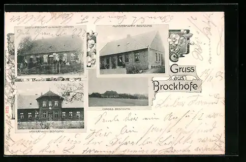 AK Brockhöfe, Gasthaus von August von Hösten, Westermann`s Besitzung, Munstermann`s Besitzung
