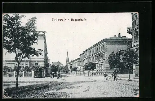 AK Pritzwalk, Blick auf die Hagenstrasse