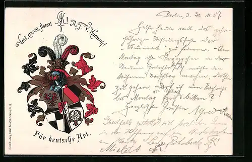 AK Berlin, A. T. V. Kurmark, Studentenwappen