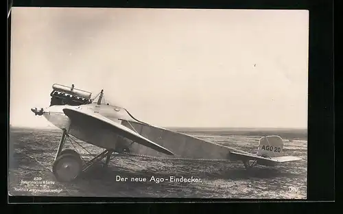 Foto-AK Sanke Nr. 230: Flugzeug, Der neue Ago-Eindecker