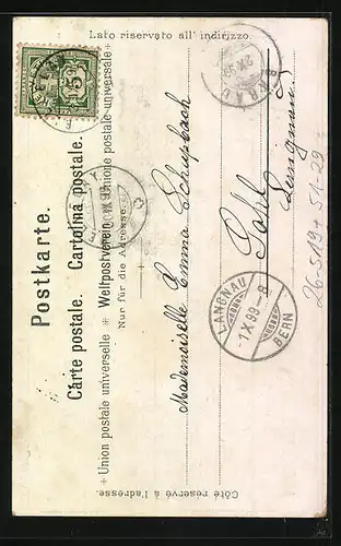 Künstler-AK C. Steinmann Nr. 2004: Berner Mädchen in Oberländer Tracht