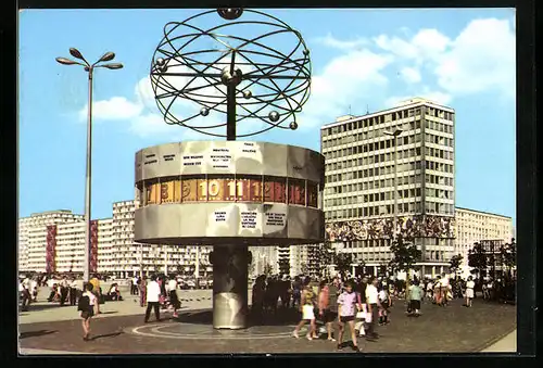 AK Berlin, Uraniasäule mit Weltzeituhr