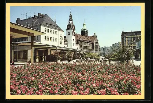 AK Karl-Marx-Stadt, Blick vom Rosenhof zum Rathaus