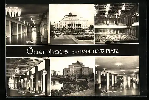 AK Leipzig, Opernhaus am Karl-Marx-Platz, Vestibül