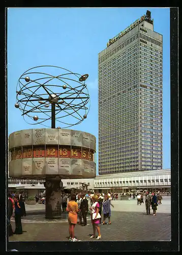 AK Berlin, Passanten auf dem Alexanderplatz