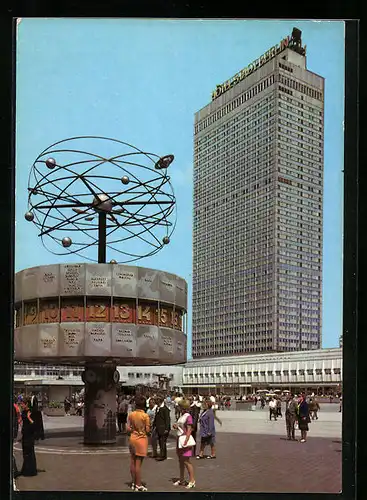 AK Berlin, Passanten auf dem Alexanderplatz