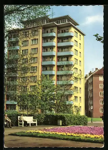 AK Karl-Marx-Stadt, Hochhaus am Schlossteich