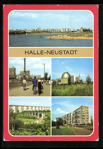 AK Halle-Neustadt, Freibad Angersdorfer Teiche, Kindergarten Hans im Glück