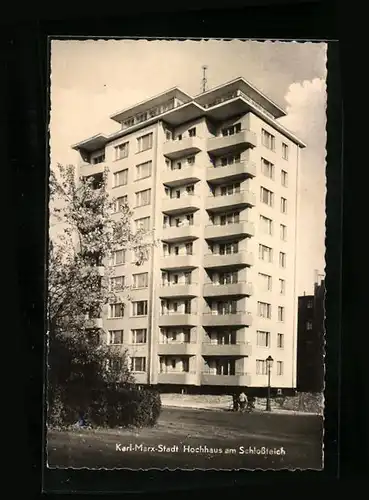 AK Karl-Marx-Stadt, Hochhaus am Schlossteich