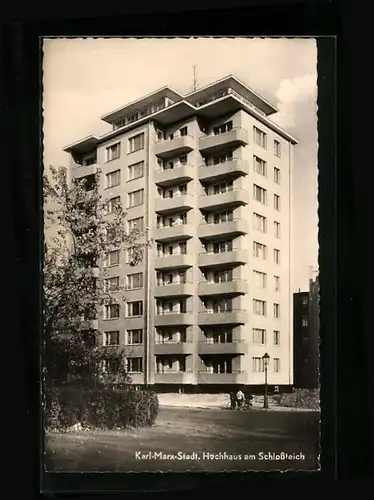 AK Karl-Marx-Stadt, Hochhaus am Schlossteich