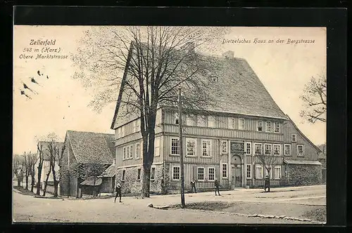 AK Zellerfeld /Harz, Dietzelsches Haus an der Bergstrasse Ecke Obere Marktstrasse