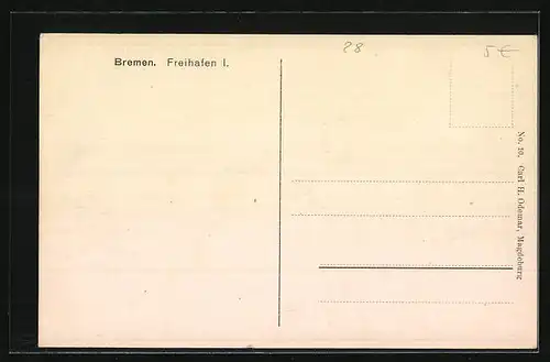 Mondschein-AK Bremen, Partie im Freihafen