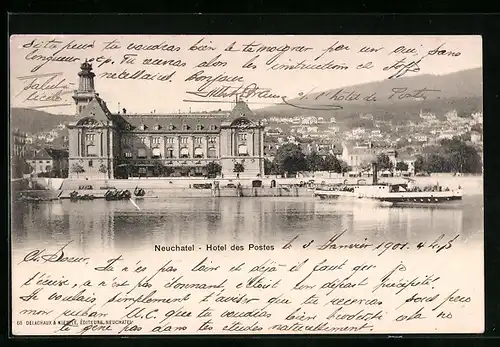 AK Neuchatel, Hotel des Postes