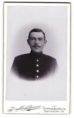 Fotografie J. Melbreuer, Strassburg i. Els., Soldat in Uniform Rgt. 12