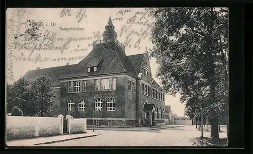 AK Bünde i. W., Blick auf das Realgymnasium