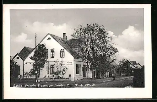 AK Bünde i. Westf., Gasthof Wilhelm Erdbrügger Werten