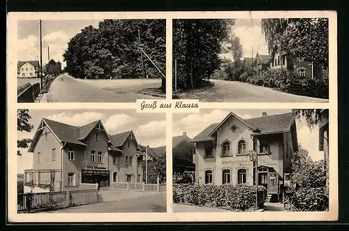 AK Klausa, verschiedene Ortsansichten, Gaststätte Waldschänke