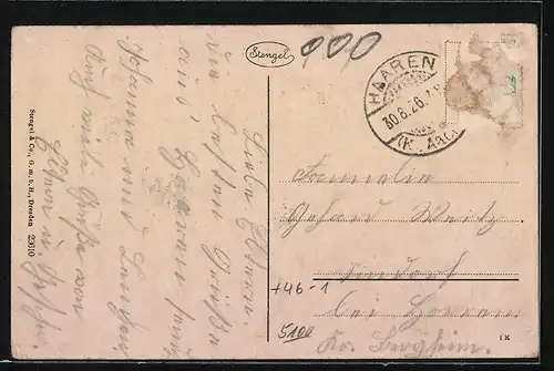 AK Aachen, Heinrichsallee vom Kaiserplatz gesehen, Strassenbahn