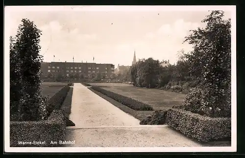 AK Wanne-Eickel, Blick auf den Bahnhof