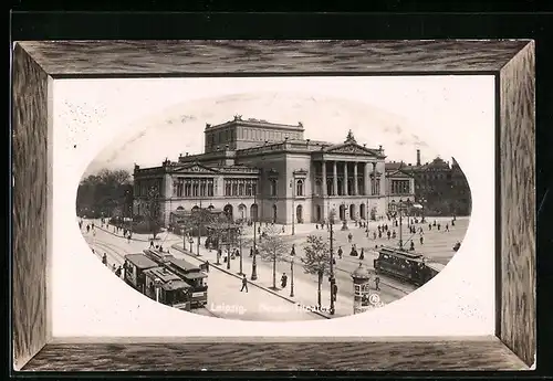 AK Leipzig, Am neuen Theater, Strassenbahn