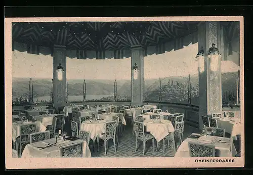 AK Berlin-Tiergarten, Gaststätte Haus Vaterland, Rheinterrasse