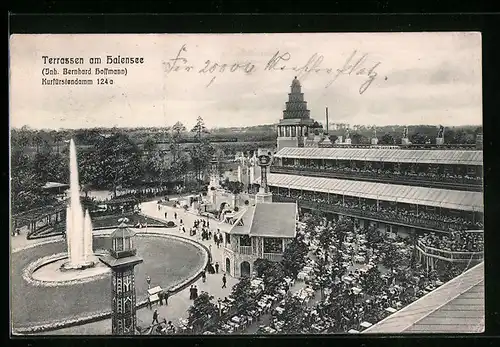 AK Berlin, Restaurant Terrassen am Halensee, Kurfürstendamm 124a