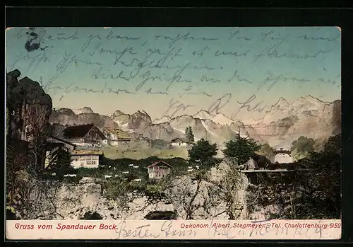 AK Berlin-Charlottenburg, Panorama im Lokal Restaurant Spandauer Bock