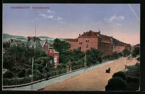 AK Saarbrücken, Ortspartie mit Ulanenkaserne