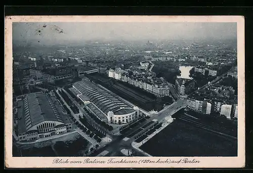 AK Berlin-Charlottenburg, Ortsansicht vom Funkturm aus